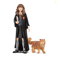Schleich Harry Potter - Hermonie and Crookshanks Cat Figurines - 2 PC 