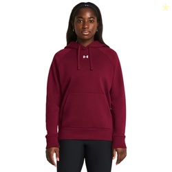 Under Armour Womens Rival Fleece Hoodie, (625) Cardinal / / White, XX-