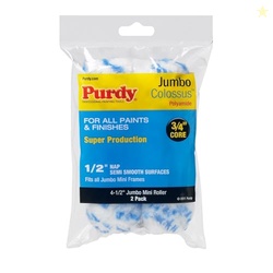 Purdy 140624033 Jumbo Mini Colossus Roller Replacements, 2-Pack, 4-1/2