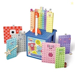 hand2mind Numberblocks Heroes with Zeroes MathLink Cubes Activity Set,