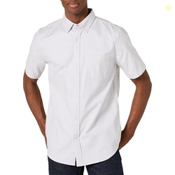 Amazon Essentials Men's Slim-Fit Short Sleeve Stretch Oxford Shirt wit