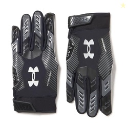 Under Armour Men's F9 Nitro Football Gloves, (001) Black/Castlerock/Me