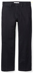 Amazon Essentials Boys' Straight Leg Flat Front Uniform Chino Pant, Bl