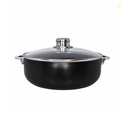 IMUSA 4.4Qt Bistro Ceramic Nonstick Caldero/Dutch Oven with Glass Lid,