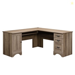 Sauder Harbor View Computer Desk, 66.14"D x 66.14"W x 30.28"H , Salt O