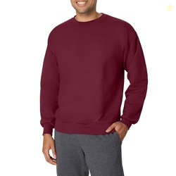 Hanes, Heavyweight Fleece Sweatshirt, Crewneck Pullover for Men, Maroo