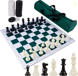 Juegoal 20 Portable Chess & Checkers Set