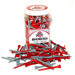 Team Golf NCAA Ohio State Buckeyes Jar Of 175 Golf Tees 2-3/4" Golf Te