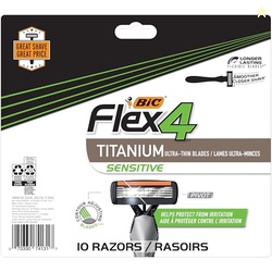 BIC Flex 4 Sensitive Disposable Razors For Men, For a Smooth, Ultra-Cl