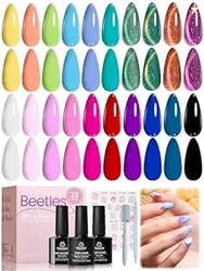 Beetles Gel Nail Polish Set - Magical Kingdom Cat Eye Gel Polish Kit, 