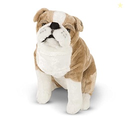 Melissa & Doug Giant English Bulldog - Lifelike Stuffed Animal (Nearly