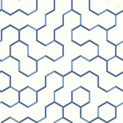 RoomMates RMK9093WP Blue Open Geometric Peel and Stick Wallpaper