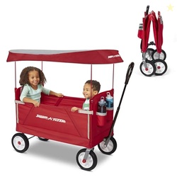Radio Flyer 3-in-1 Off-Road EZ Fold Wagon with Canopy, for Kids 1.5+, 