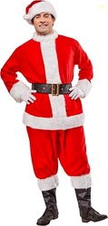 Rubies Flannel Santa Claus Suit for Adults, Men's Standard