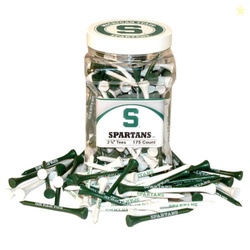 Team Golf NCAA Michigan State Spartans Jar Of 175 Golf Tees 2-3/4" Gol