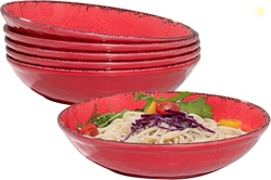 Farmhouse Melamine Pasta Bowls Set of 6