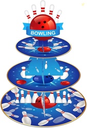 3 Tier Bowling Cupcake Stand