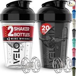 VELOMIX -2 Pack- 20 oz Protein Shaker AD