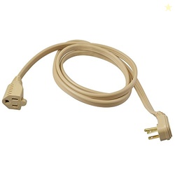 Southwire 14/3 SPT-3 6ft. Air Conditioner Extension Cord, Beige, Mediu
