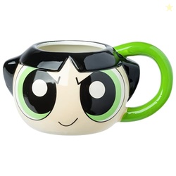 Silver Buffalo Powerpuff Girls Buttercup Ceramic 3D Sculpted Mug, 20 O