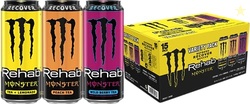 Monster Energy Rehab LPWBT, Variety Pack, Energy Iced Tea, 15.5 Ounce