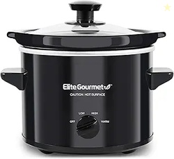 Elite Gourmet Electric Round Slow Cooker
