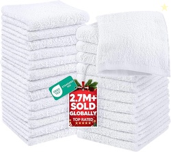 Utopia Towels 24 Pack Cotton Washcloths Set