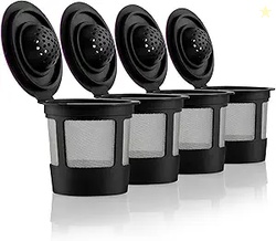 4 Black Reusable K Cups
