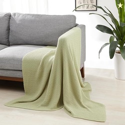 Amazon Basics Chunky Cable Knit Throw Blanket for Couch, Sofa, Bed, Li