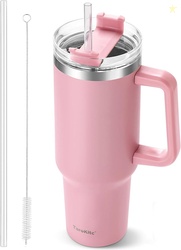40 oz Tumbler with Handle and Straw
