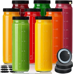 Huichuiero [8 Pack] 20 Oz Glass Juicing Bottles