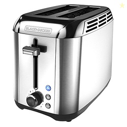 BLACK+DECKER 2-Slice Toaster, Rapid Toast, Stainless Steel, TR3500SD