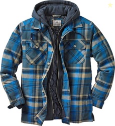 Legendary Whitetails Men's Maplewood Hooded Shirt Jacket (Small, Slate