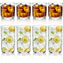 Better Homes & Gardens Clear Green Glass, 8 Pack