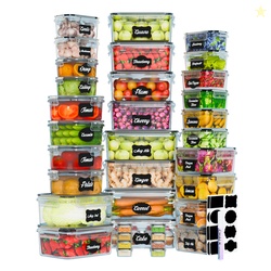 68 Pcs Food Storage Containers with Lids 