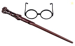 Disguise Harry Potter Accessories Set, Costume Wand and Glasses Kit