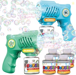 2 Pack Bubble Gun Machine with Bubble Solution AD