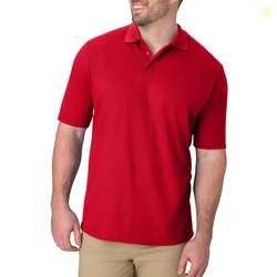 Hanes Men's Short Sleeve X-Temp W/ FreshIQ Polo, Deep Red, Large