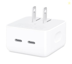 Apple 35W Dual USB-C Port Compact Power Adapter: Fast and Convenient C