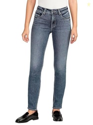 Silver Jeans Co. Women's Most Wanted Mid Rise Straight Leg Jeans, Med 