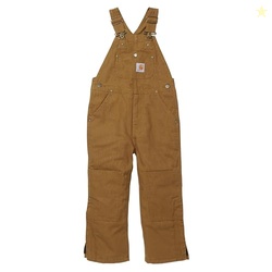 Carhartt Boys' Insulated Canvas Overalls, Carhartt Brown Duck - Lined,