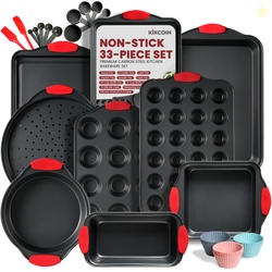 Kikcoin Bakeware Set, 33-Piece 