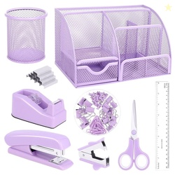 Aertyole Purple Mesh Desk Organizer 