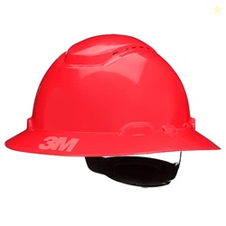 3M Hard Hat SecureFit H-805SFV-UV, Red, Vented Full Brim Style Safety 