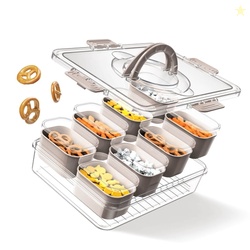 Cook With Color 8-Compartment Snackle Box