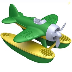 Green Toys Seaplane, Green/Yellow - Pretend Play, Motor Skills, Kids B