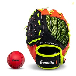 Franklin Sports Neo-Grip Teeball Gloves, Red