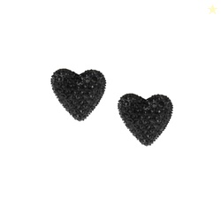 Betsey Johnson Heart Stud Earrings