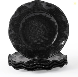 Black Melamine Dinner Plates