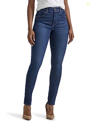 Lee Womens Ultra Lux Comfort with Flex Motion High Rise Skinny Jeans, 